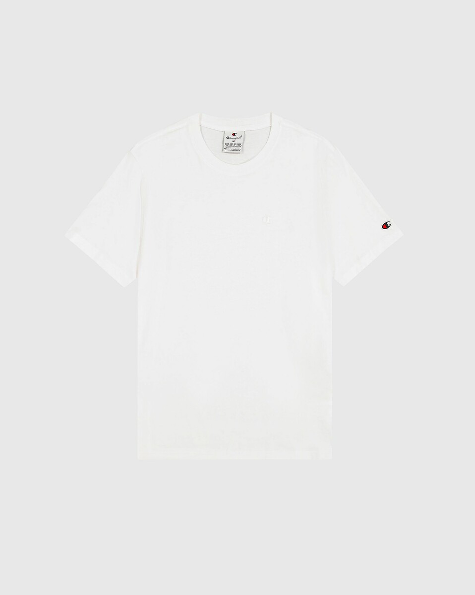 CHAMPION<br>Camiseta de manga curta com gola redonda e logotipo bordado