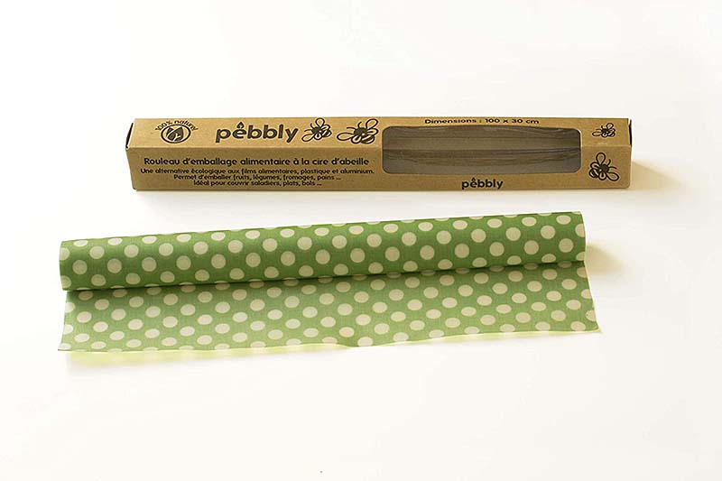 Rouleau d emballage alimentaire cire d abeille Pebbly