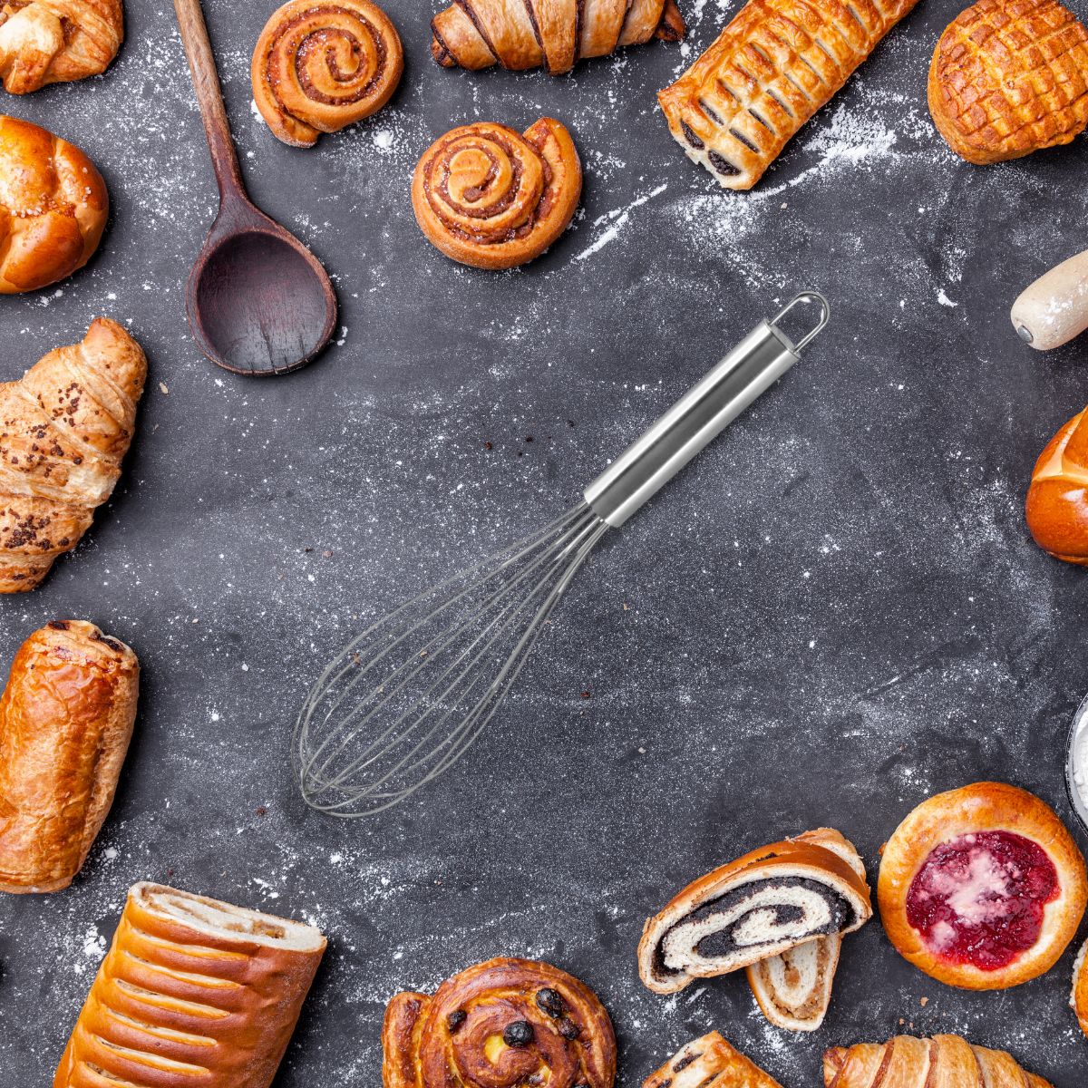 Fouet de cuisine et pâtisserie en inox 26 cm Fackelmann