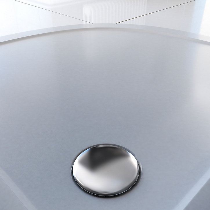 Receveur de douche quart de cercle extra-plat 90 x 90 cm, blanc, Galedo Pure 2