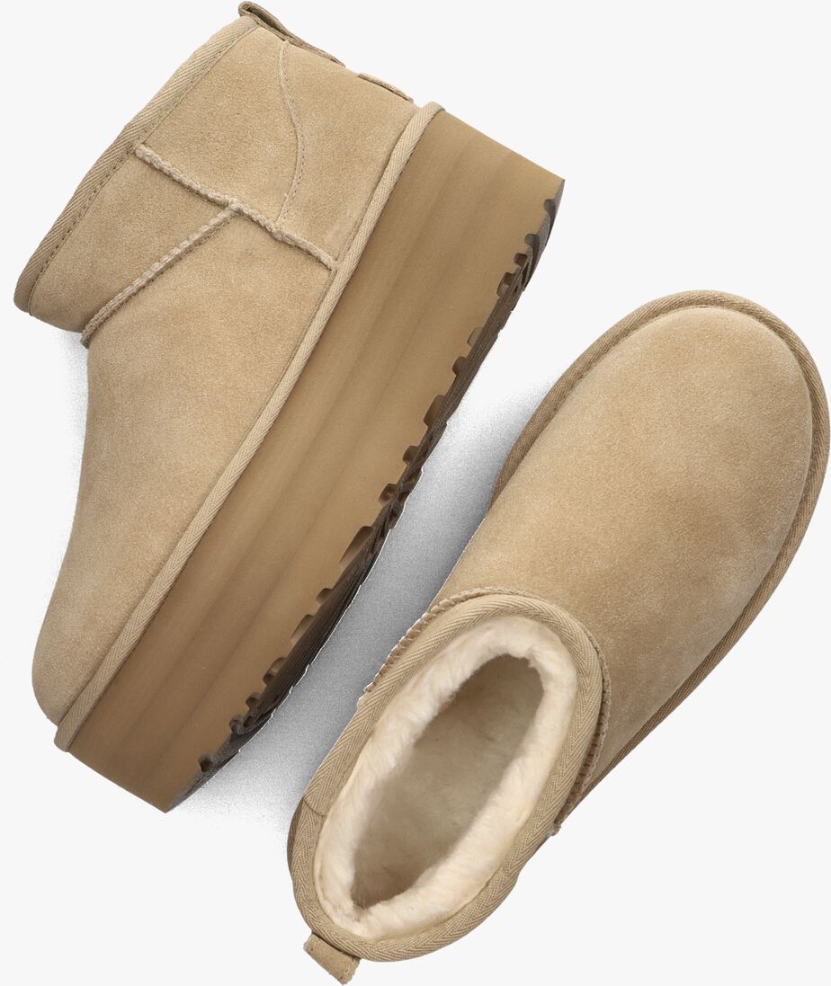 UGG beige ugg vachtlaarzen w classic ultra mini platform