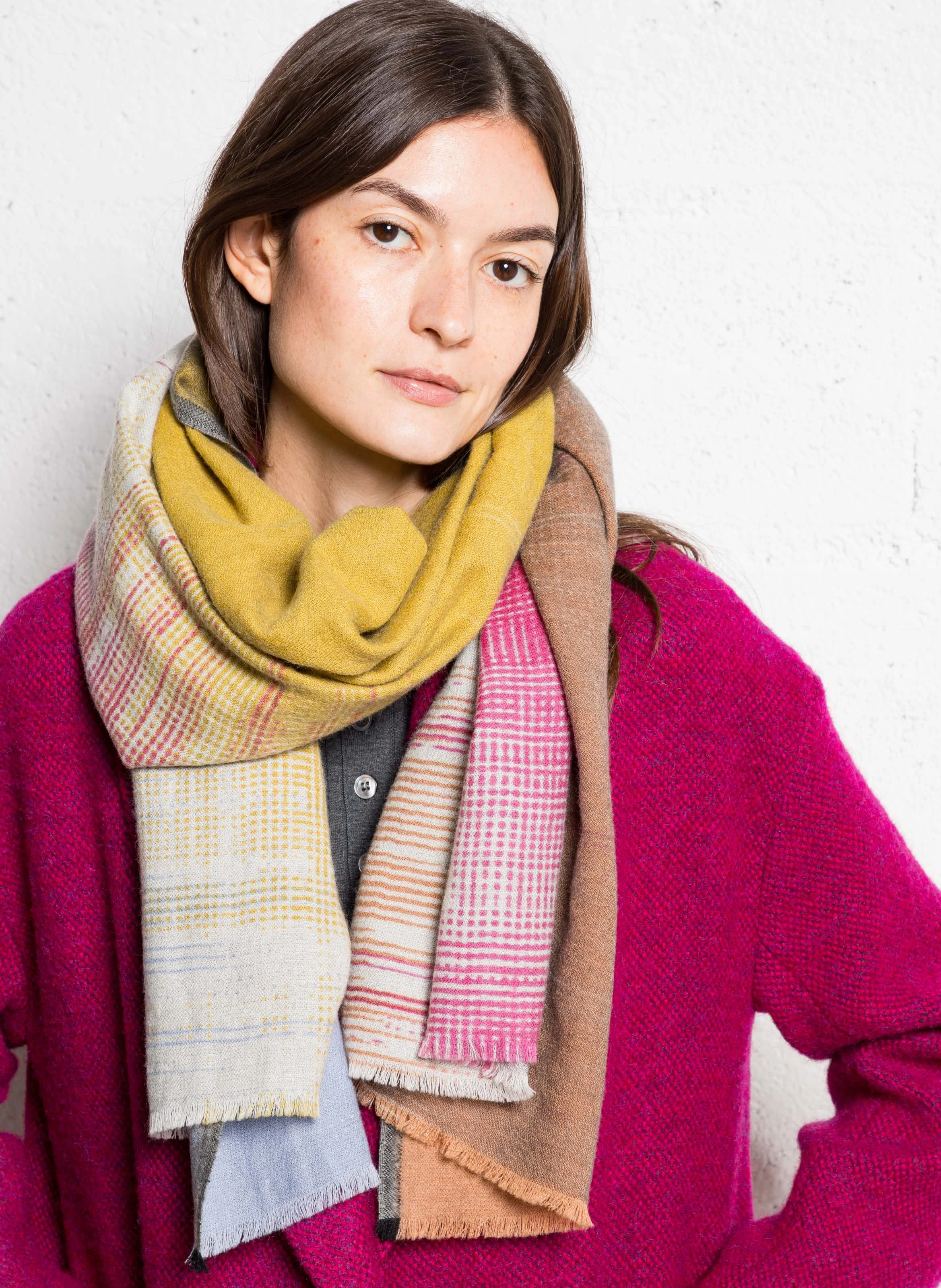 OSMOSE - Foulard imprimé en laine | Multicolore