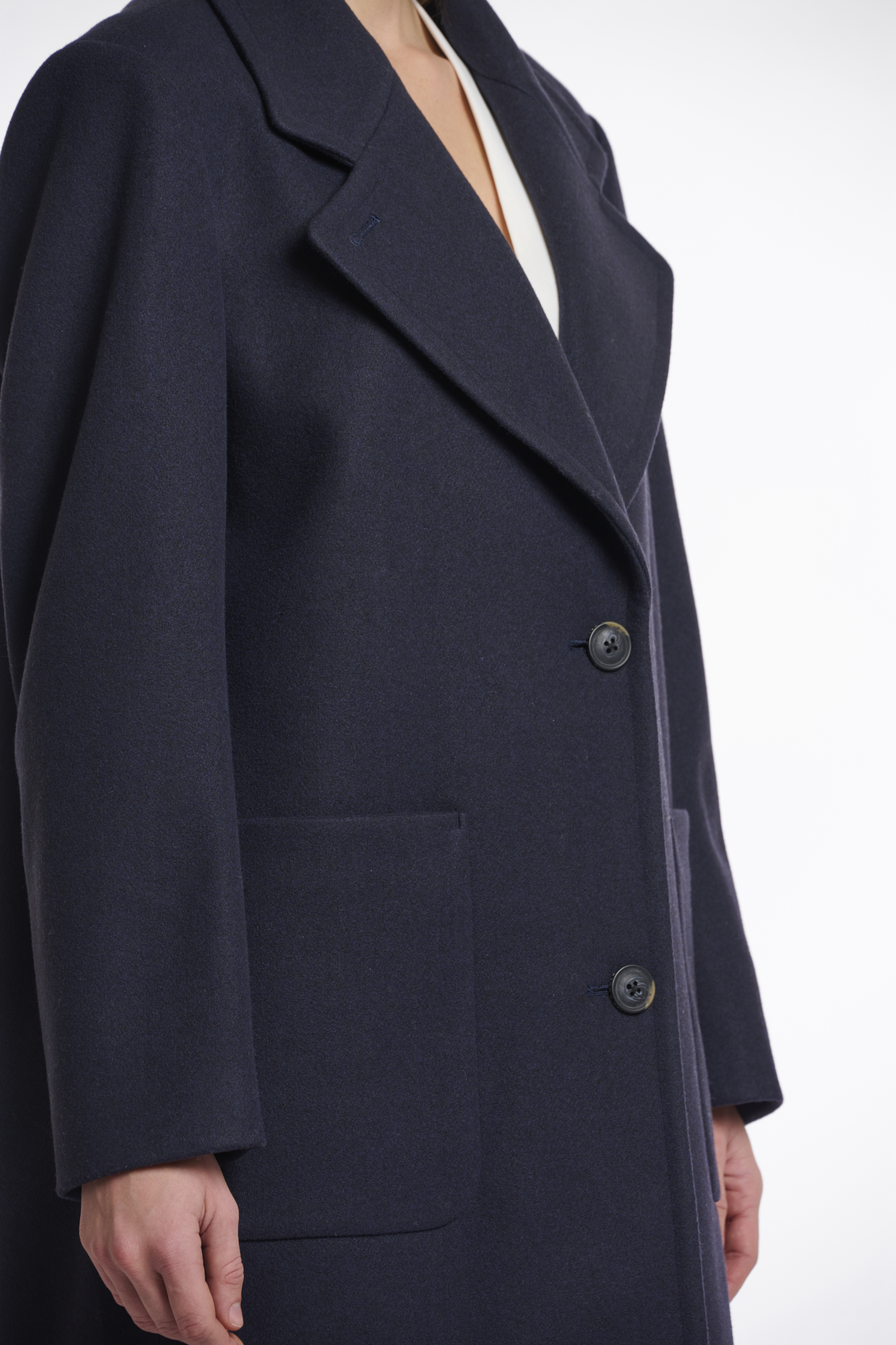 Rino & Pelle - Cecile Single Breasted Coat - Navy