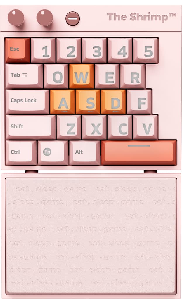 The Shrimp Model 1 mekanisk gaming tastatur (pinkey)