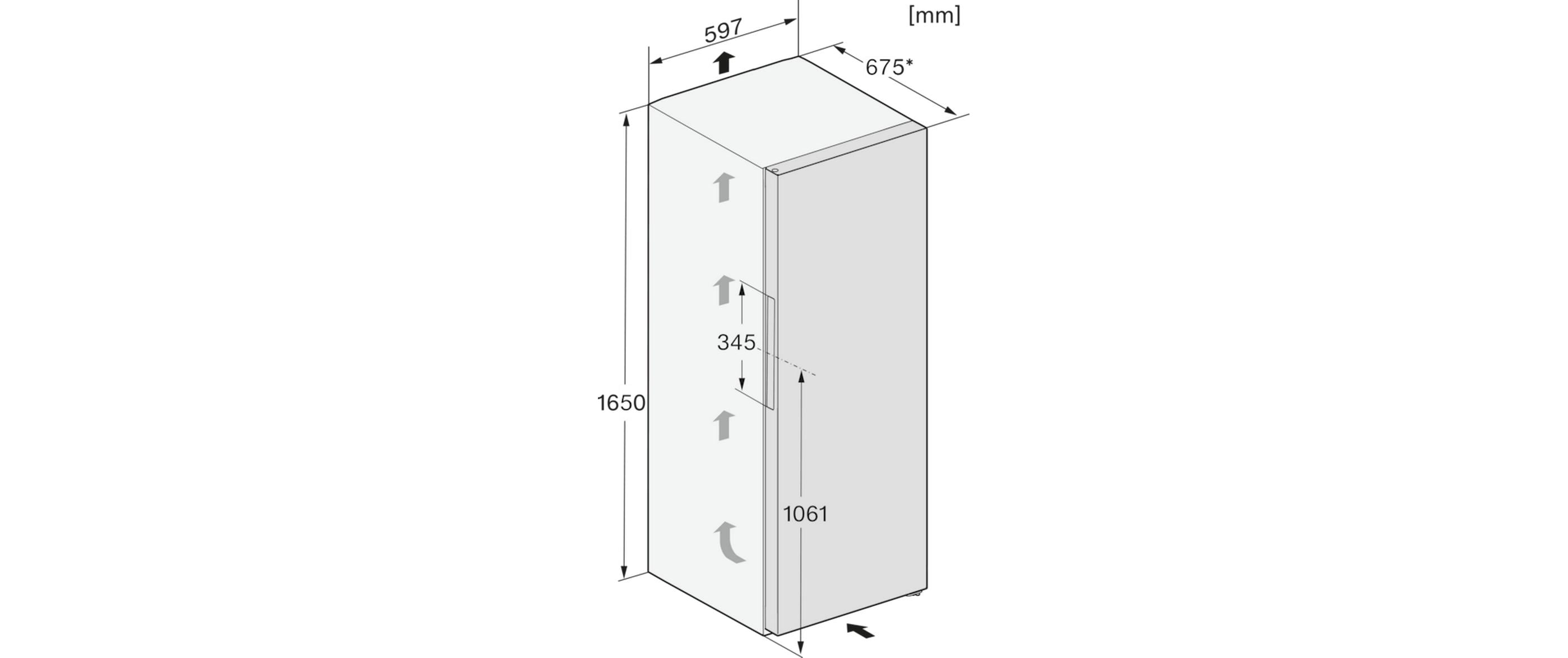Gefrierschrank FN 4342 D Rechts<br>Freistehender Gefrierschrank