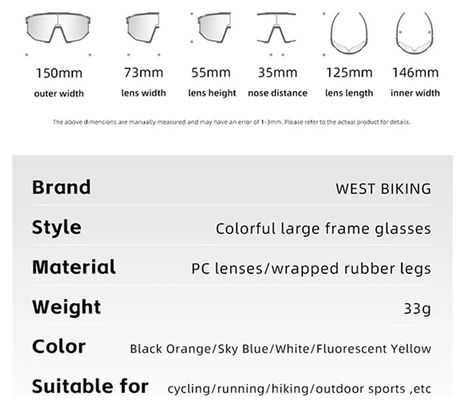 Lunettes de soleil de sport colorées pour cyclisme - noir