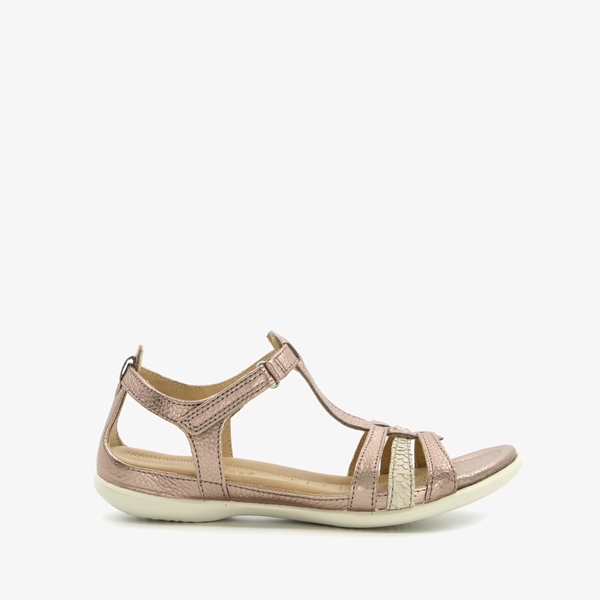 ECCO Flash leren dames sandalen beige/goud