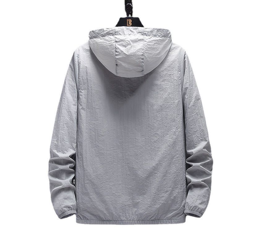 Stone Leo - Windjack met capuchon en rits en letters