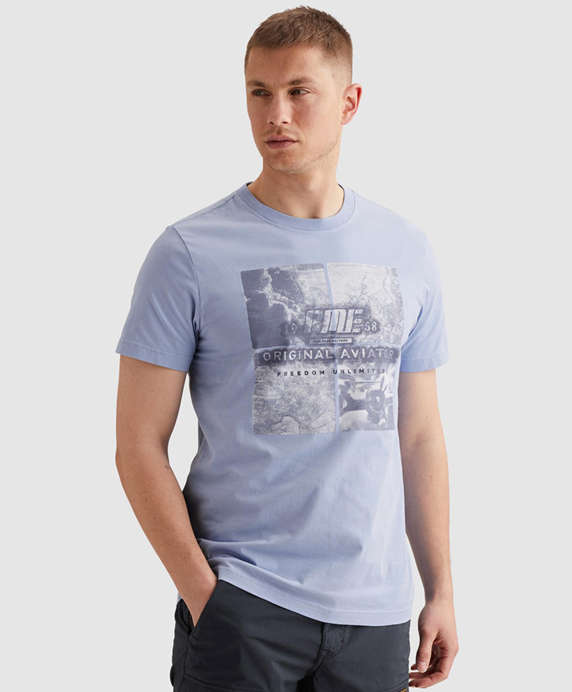 PME Legend Heren T-shirt blauw