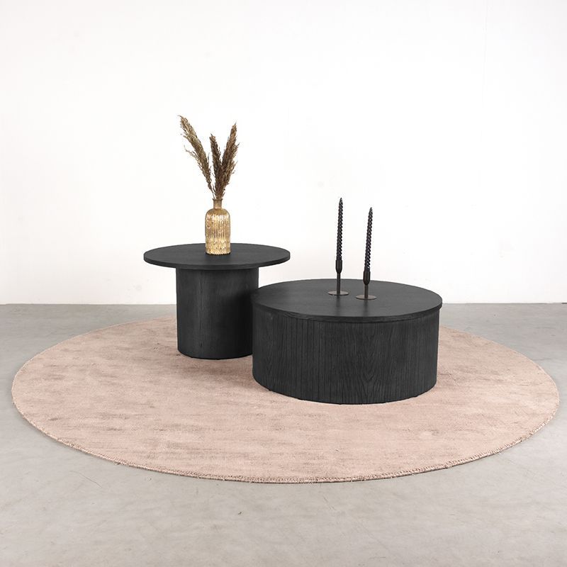 Salontafelset Zwart Oliva ⌀70  x H40 cm