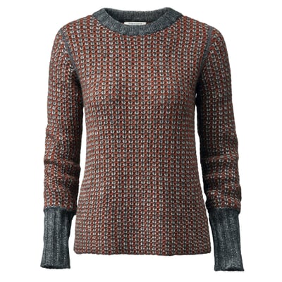 Damenpullover, Grau-Rost