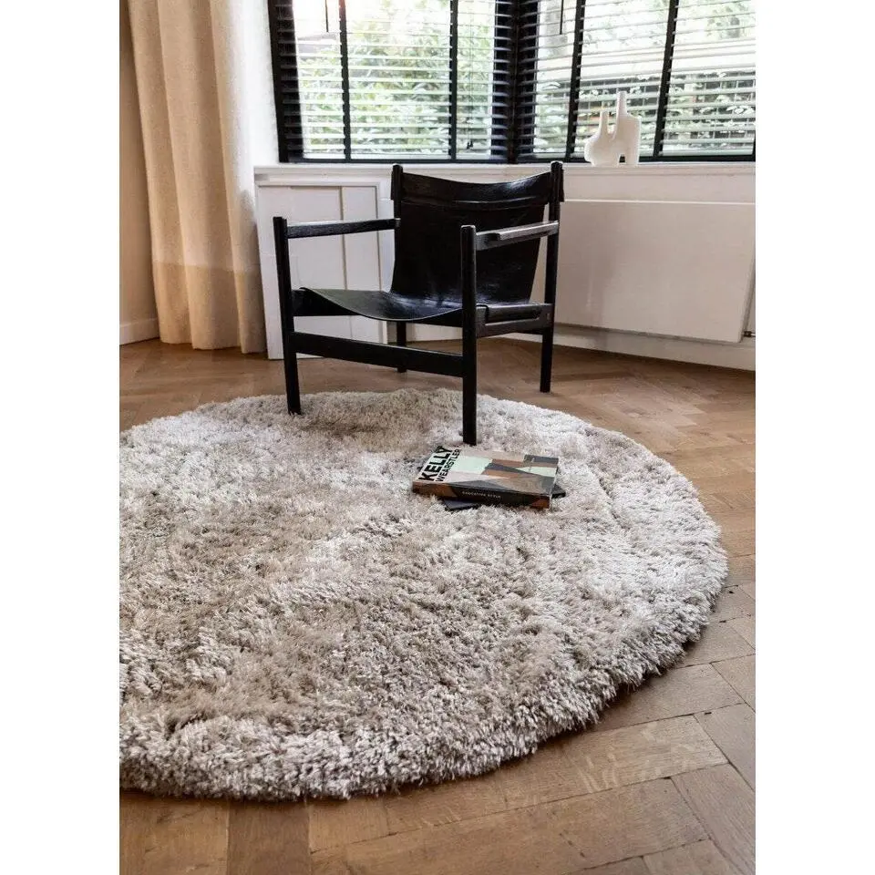 Interieur05 rond vloerkleed Fender wit/creme - 200 x 200 cm