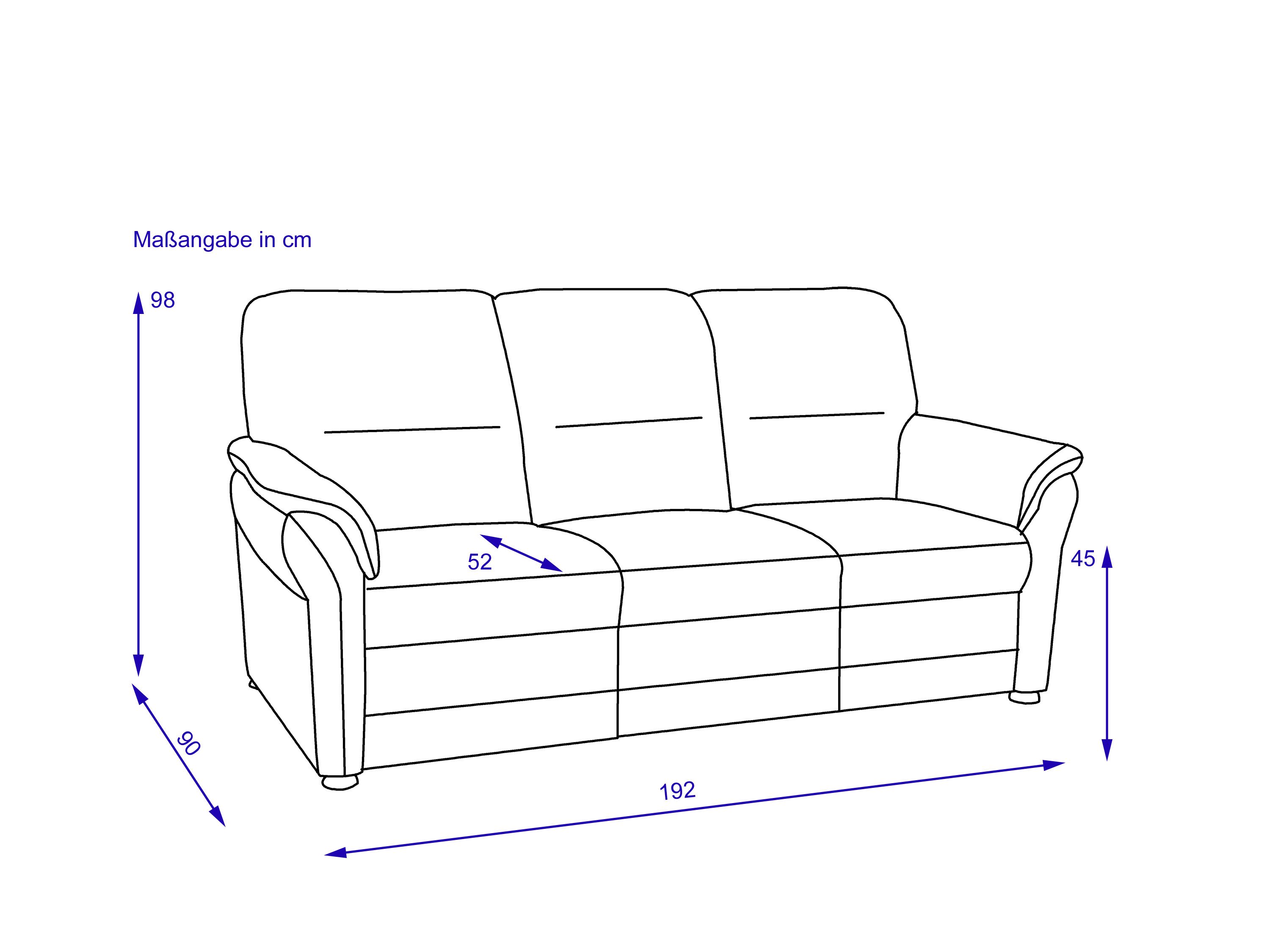 Sofa SYSTEMPOLSTER 3 Sitzer PIERRE