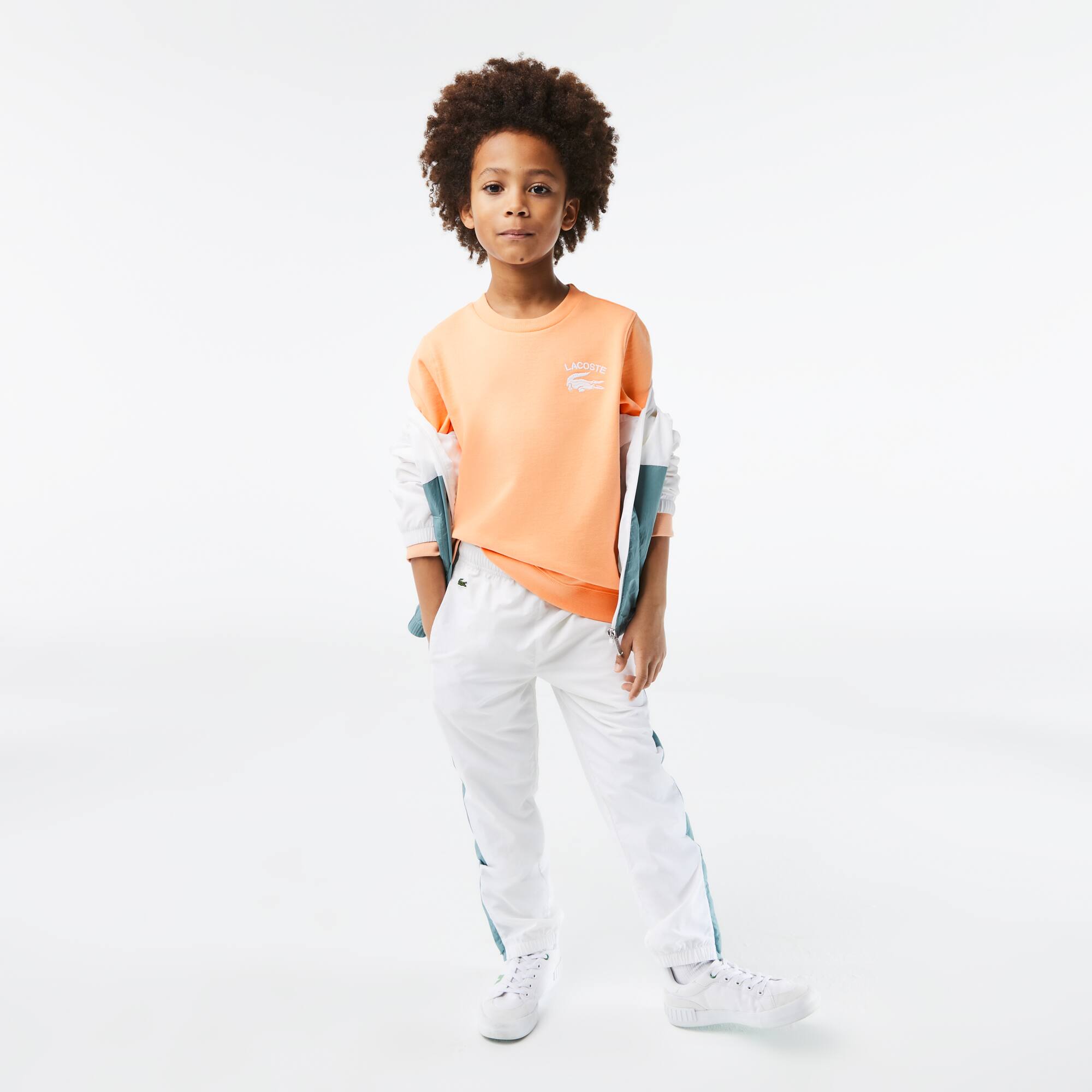 Jungen LACOSTE Sweatshirt mit geripptem Kragen Pullover & Sweatshirts - Orange - Lacoste - Jungen
