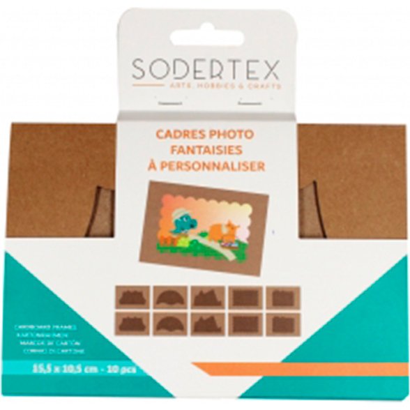 Cadres en carton sodertex fantaisie 15,5x10,5cm lot de  10 pieces 1 coloris