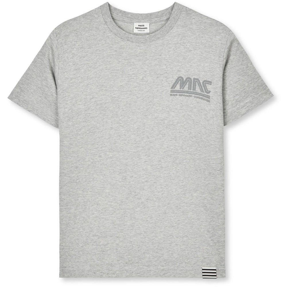 Køb Mads Nørgaard Grey Melange Printed Tee Thorlino Logo Tee
