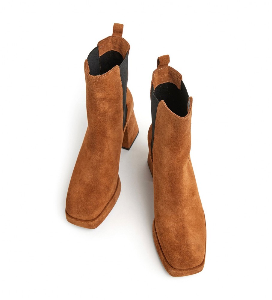 Botas de cano curto Pepe Jeans Abba Chelsea em couro marrom