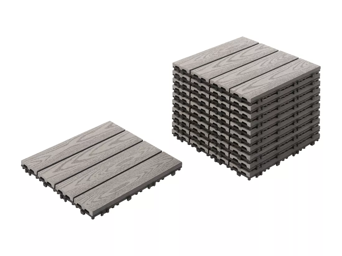 Caillebotis ATESSA Composite bois-plastique (WPC) Gris