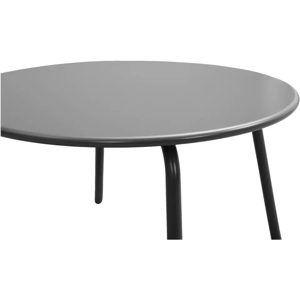 Bijzettafel Montreal - antraciet/metaal - 36xØ60 cm
