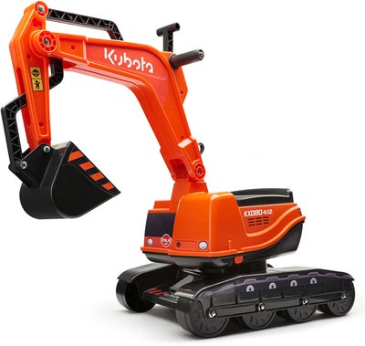 Falk Ride-on-gravemaskin Super Builder inkl. Hjelm, Oransje