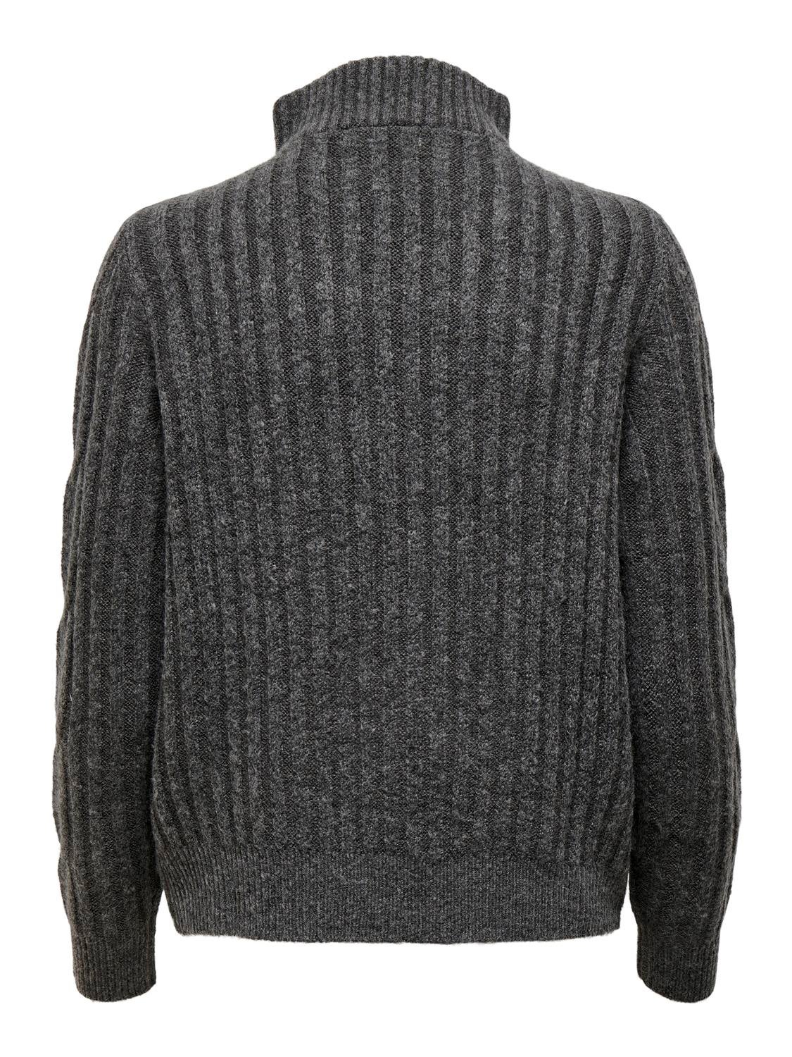JDYANDREA Strickpullover Dark Grey Melange