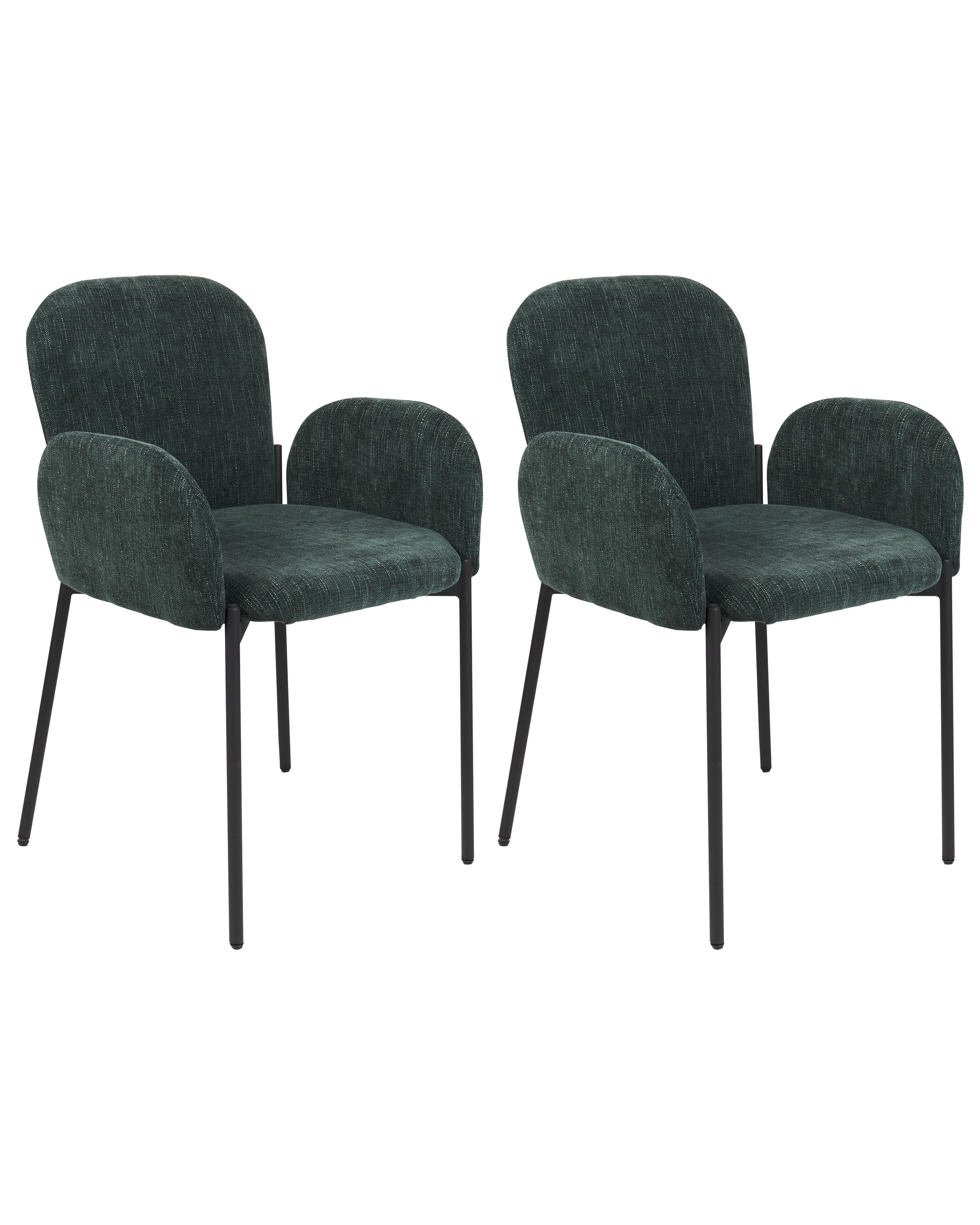 Set van 2 eetkamerstoelen ALBEE Donkergroen