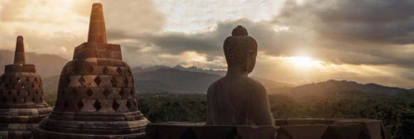 Poster Borobudur Tempel, 53 x 158 cm