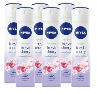 Nivea Fresh Cherry Anti-Transpirant Voordeelverpakking 6x150ML