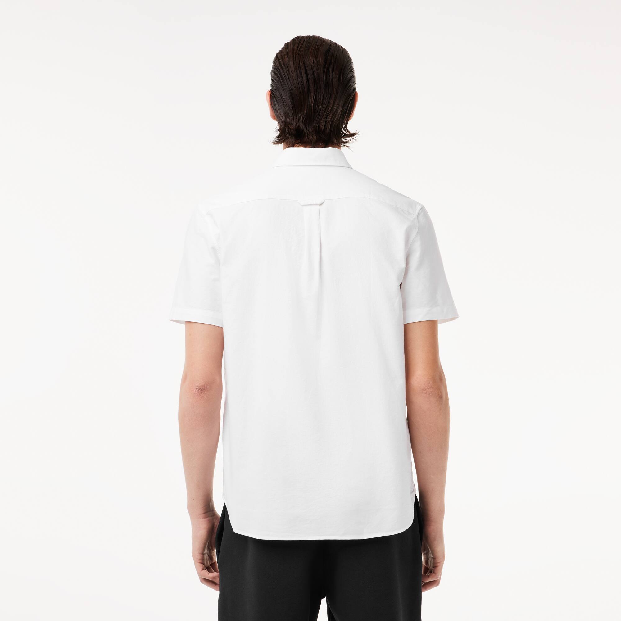 Kurzärmeliges Oxford-Hemd Kurze Armel - Weiss - Lacoste - Herren