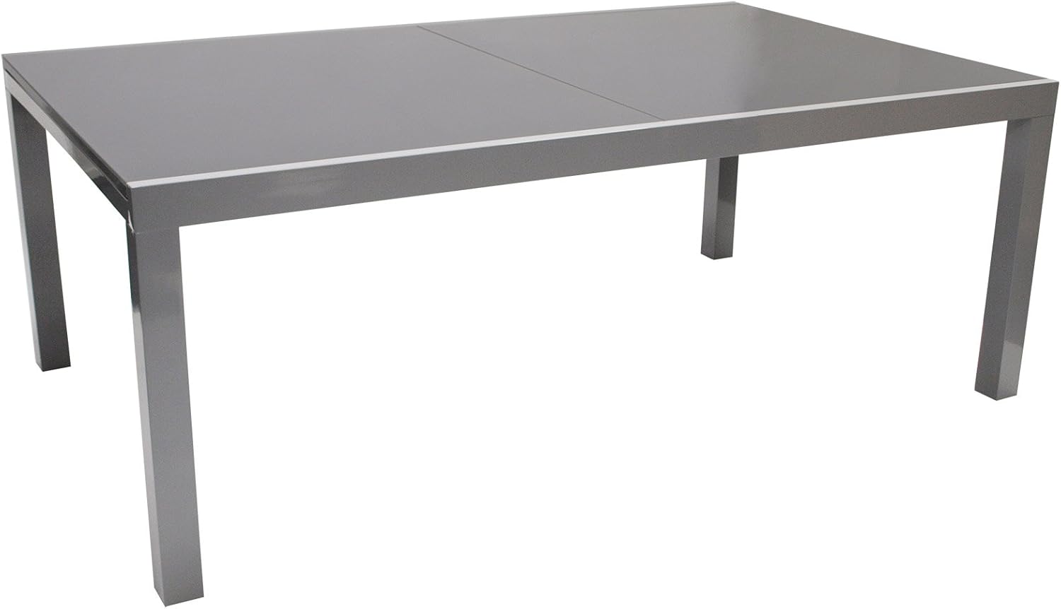 DEGAMO Gartengarnitur Marina 9-teilig, 8X Hochlehner und 1x Ausziehtisch Aluminium mit Glasplatte 180/240x100cm, Outdoor