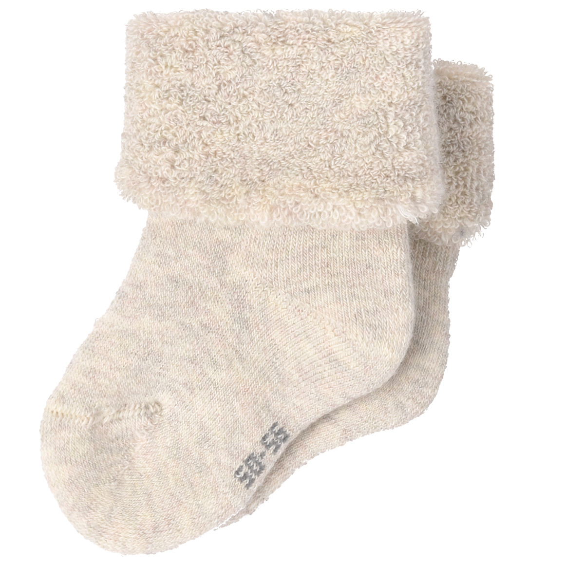 Topomini 2 Paar Erstlingssocken mit Frottee dunkelblau / beige