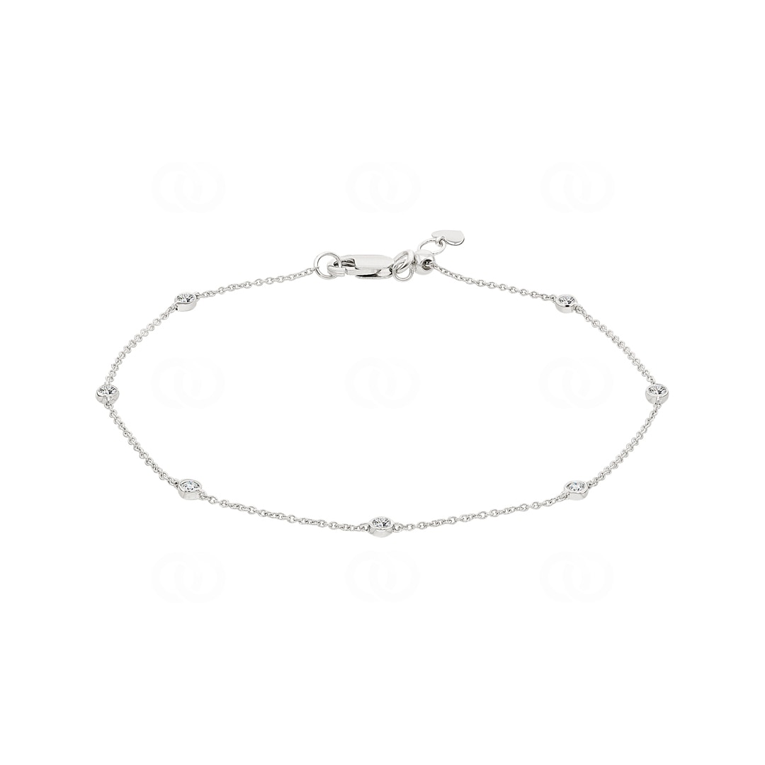 Armband 750/18 K Weissgold mit Diamanten 0.20 ct H/si