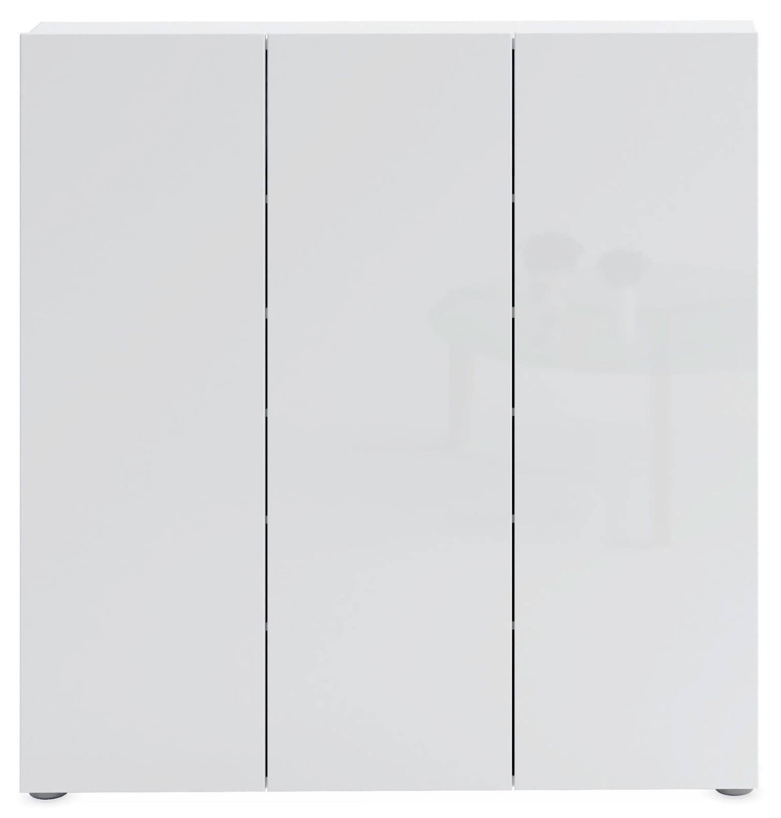 Schuhschrank 110 x 115 cm weiß Hochglanz