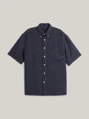 Camisa de manga curta Tommy Hilfiger x Vacation em linho