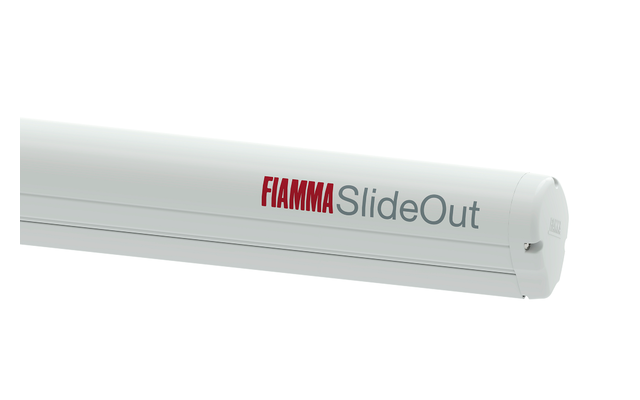 Fiamma Slide Out Wandmarkise für mobile Fahrzeugwände (Polar White / Royal Grey)