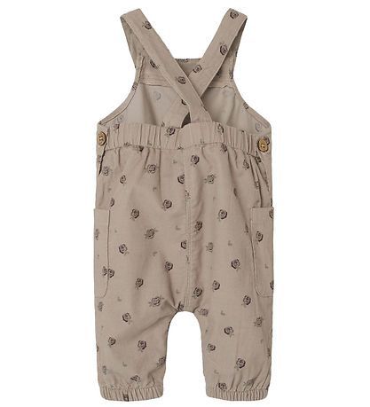 Lil' Atelier Smækbukser - Fløjl - NbfNola - Gray Morn/Floral