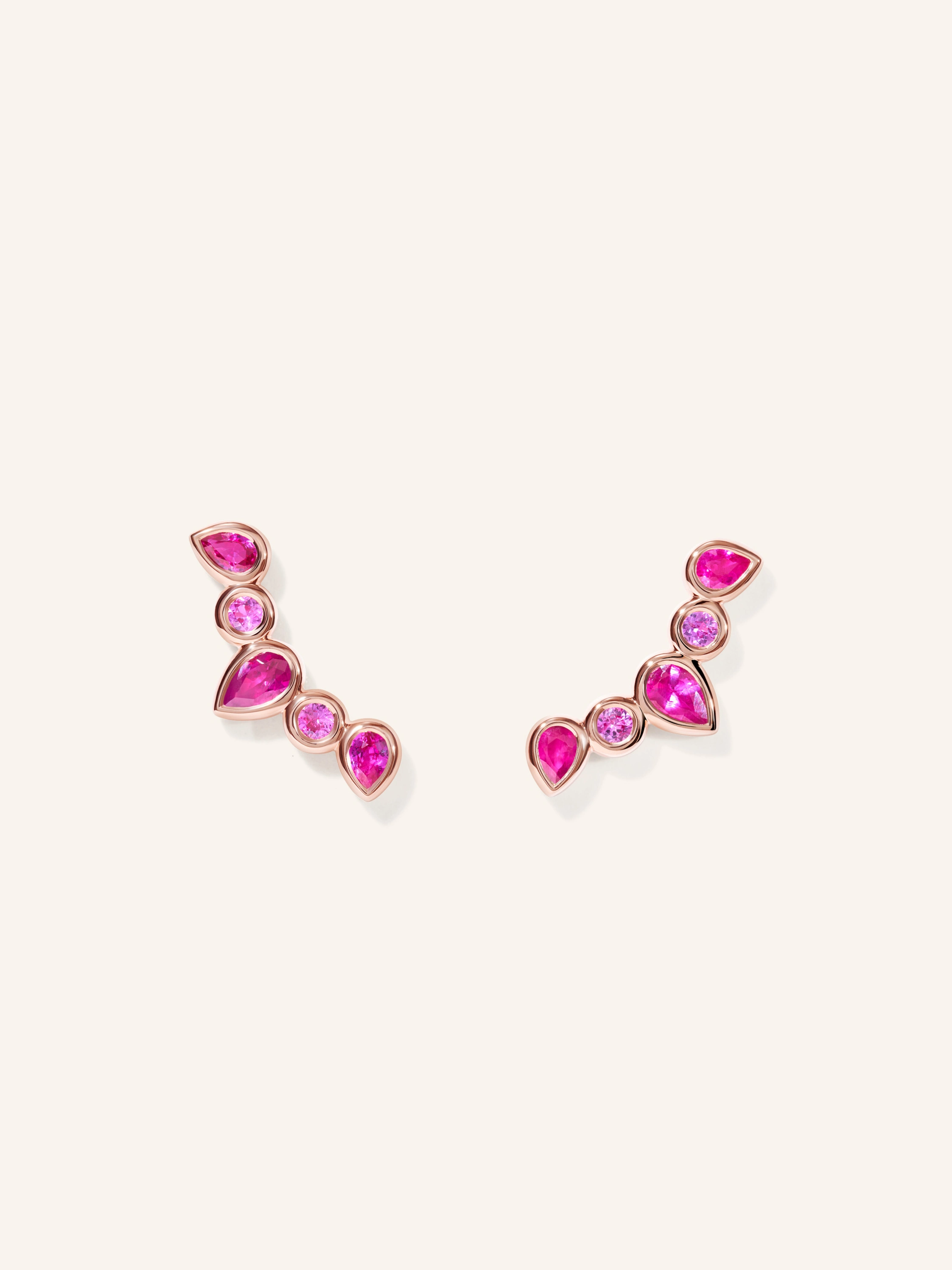 TAMARA COMOLLI Ohrringe OHRRINGE GYPSY CRAWLER 'BLUSH' 18K Roségold