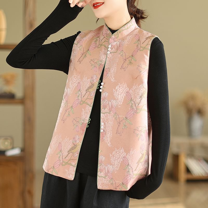 ZIMO - Enkelrijs vest met bloemenmotief