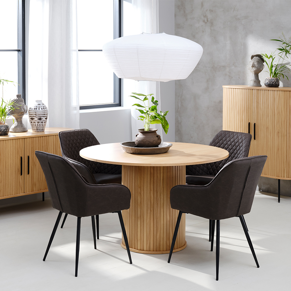 Lenn houten eettafel Zwart eiken