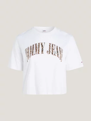 Camiseta clássica com estampa de leopardo e efeito desbotado da Curve