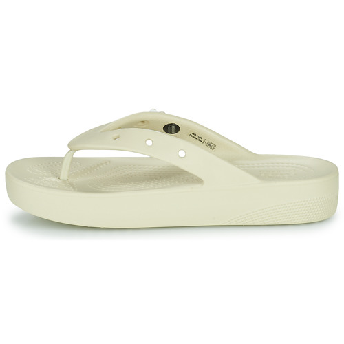 Crocs - CLASSIC PLATFORM FLIP W - Beige