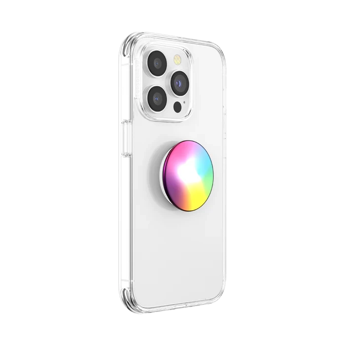 PopGrip Premium Finger Griff Halterung (Austauschbarer Top) für Smartphones / Tablets (808937) - Frosted Palette Aluminium