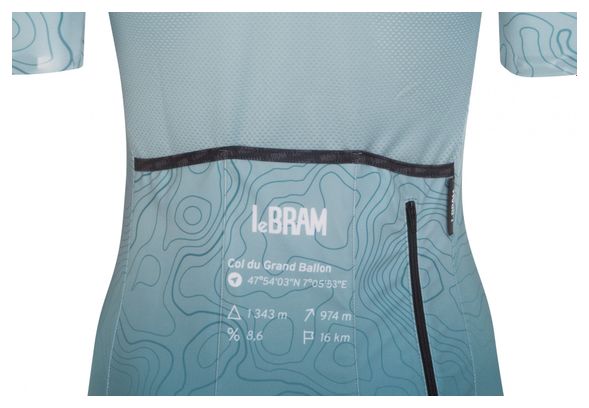 Maillot Manches Courtes Femme LeBram Grand Ballon Bleu Coupe Ajustée