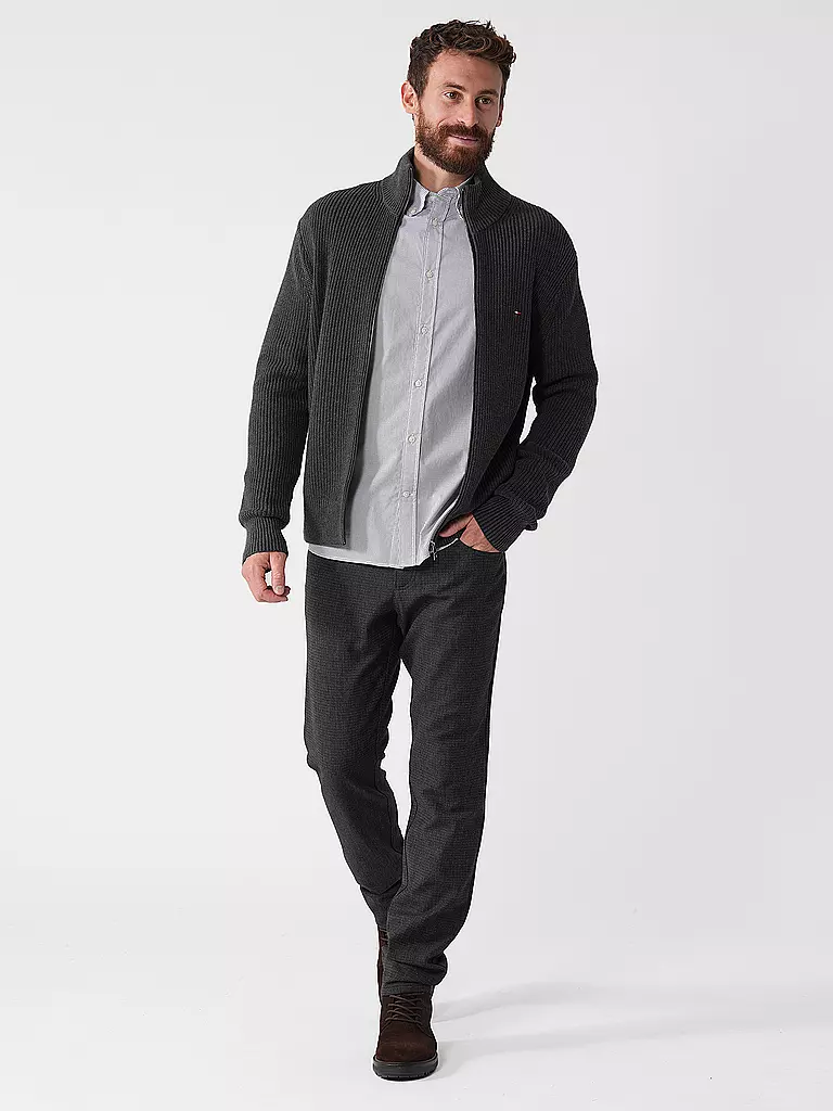 TOMMY HILFIGER Strickjacke grau