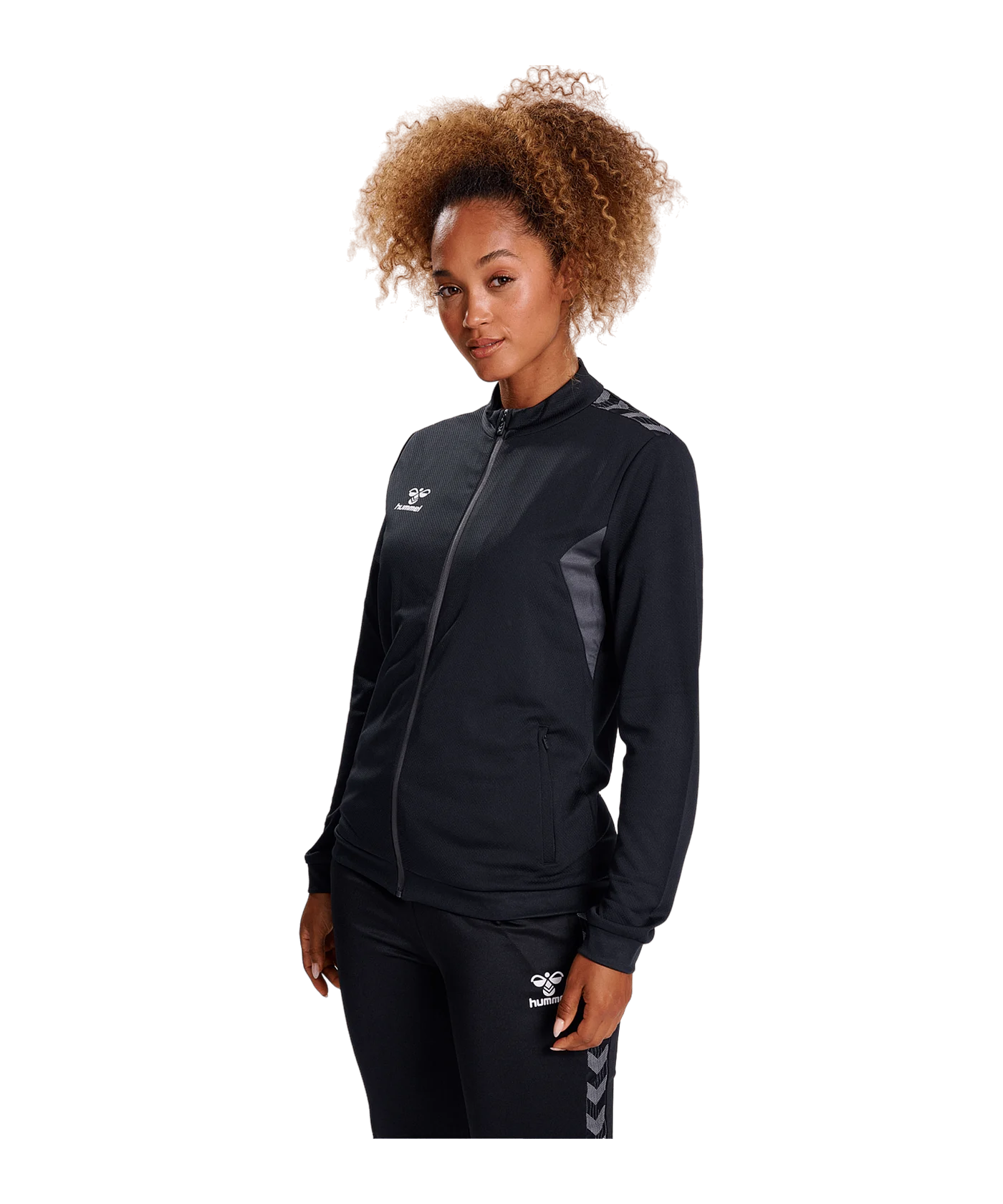 Hummel hmlAUTHENTIC PL Trainingsjacke Damen Schwarz F2001
