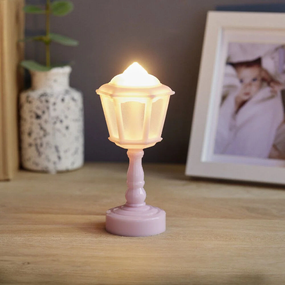 Mini lampe LED de bureau forme lampadaire Ø6xH14cm - 4 coloris