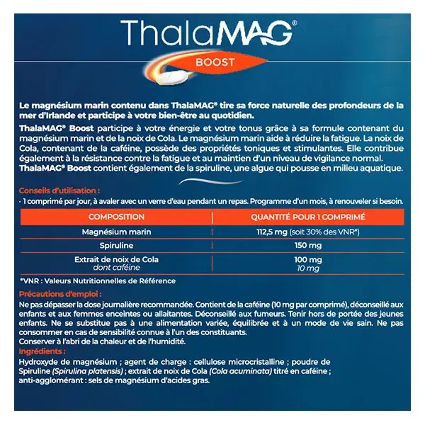 Thalamag Boost Magnésium Marin 30 comprimés