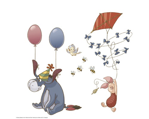 Raamsticker Disney Edition 4 Disney Winnie de Poeh 31 x 31 cm oranje