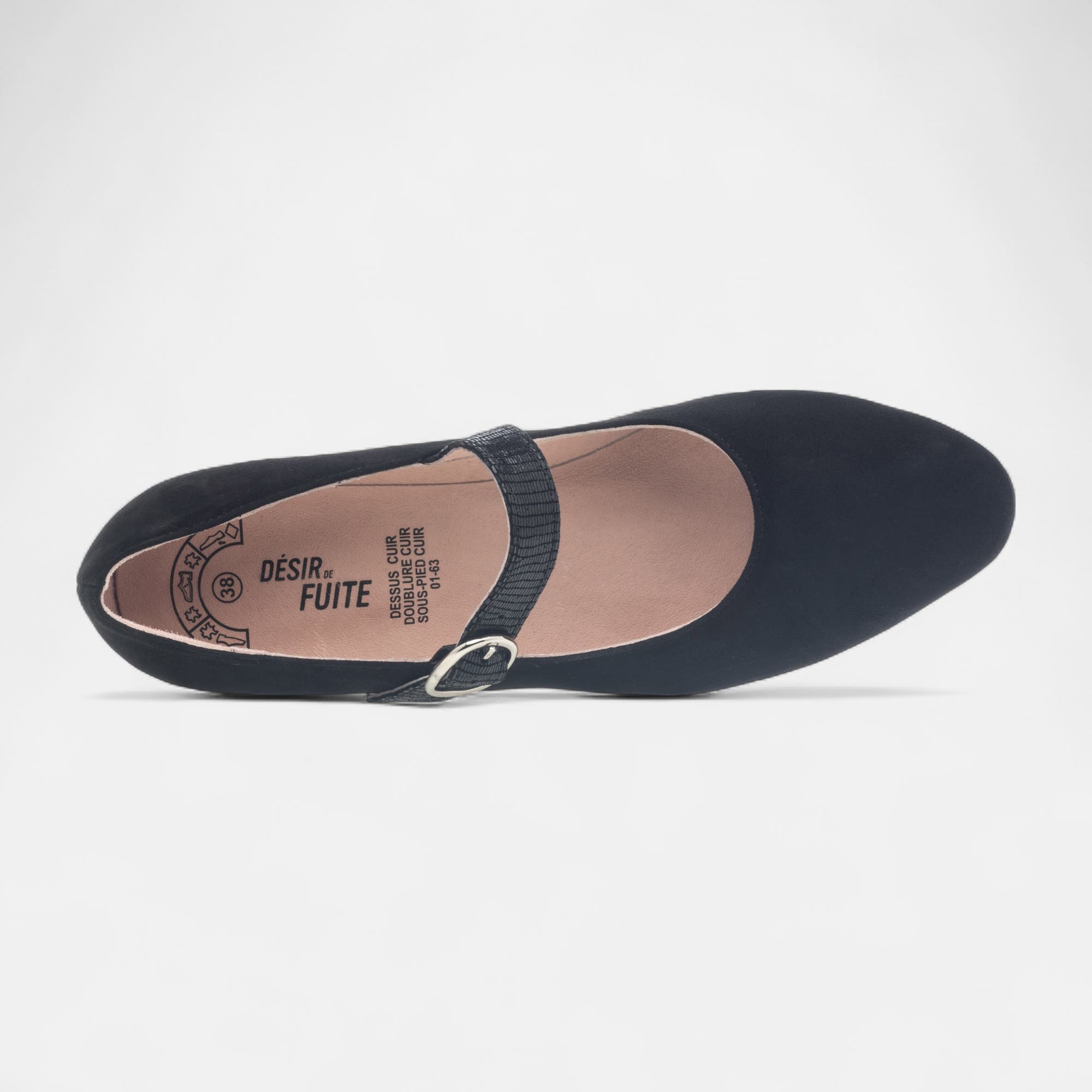 Escarpins à talon Femme en cuir noir