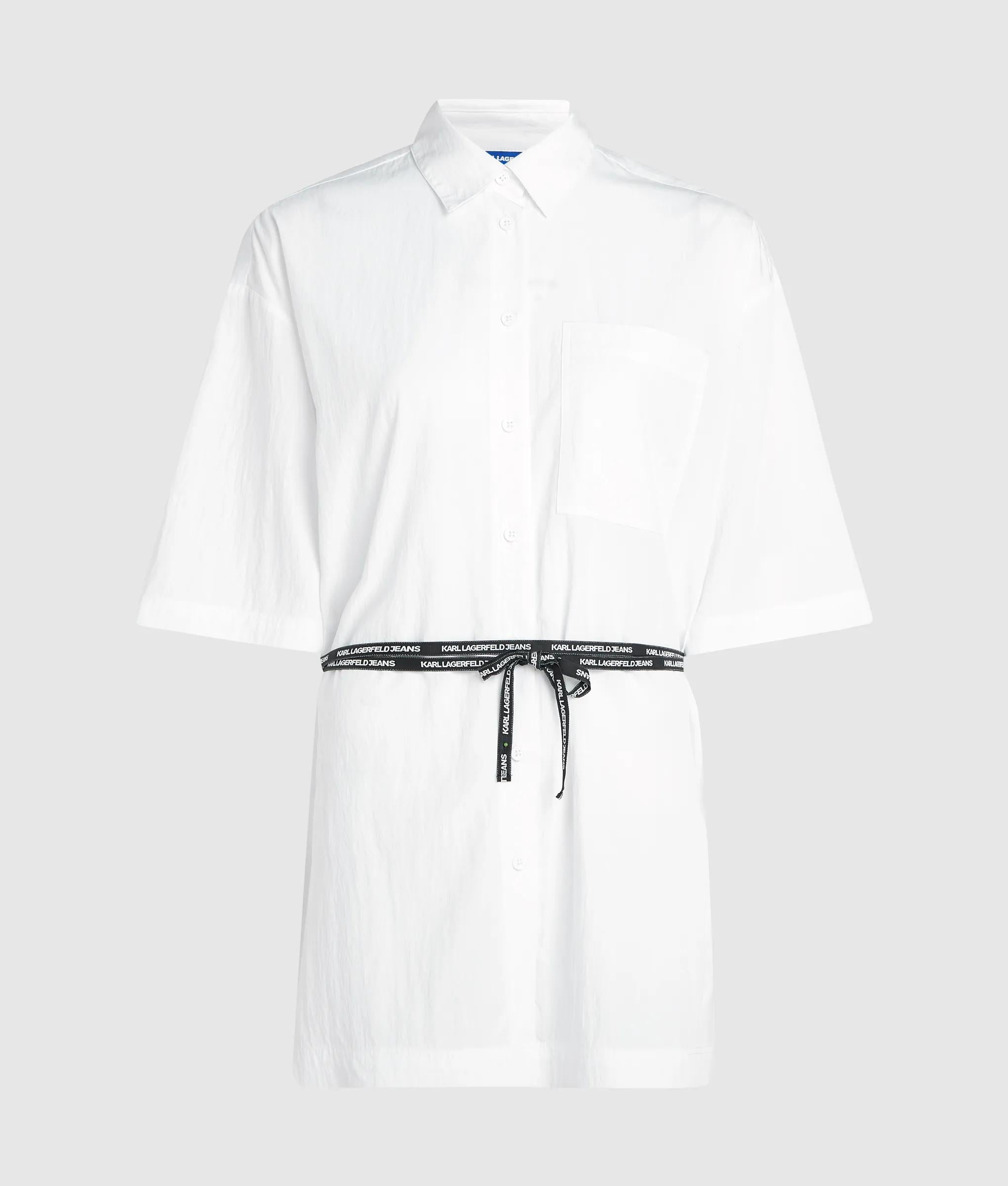 Shirt met korte mouwen en stropdas
